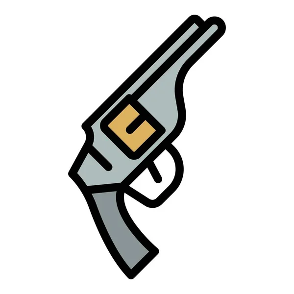 Вектор контура контура значка револьвера — стоковый вектор