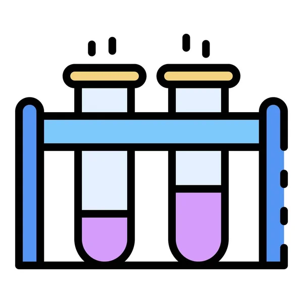 Testbuisstandaard pictogram kleur omtrek vector — Stockvector