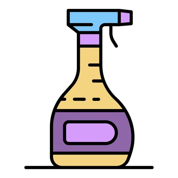 Spray limpiador botella icono color contorno vector — Vector de stock