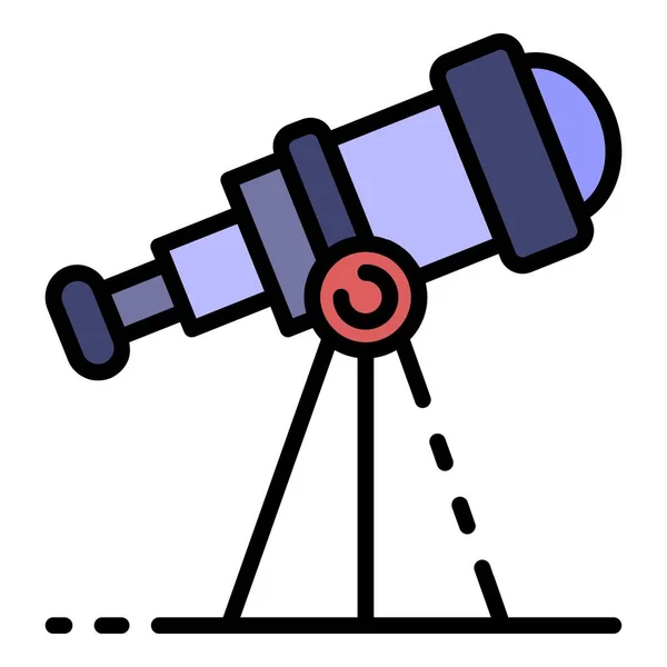 Teleskop-Symbol farbiger Umrissvektor — Stockvektor