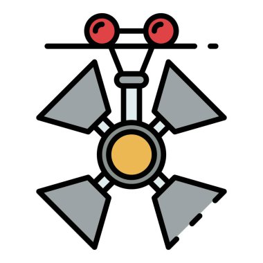 Sinema ışığı simgesi renk ana hatları vektörü