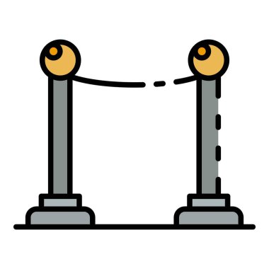 Sinema bariyeri renk ana hatları vektörü