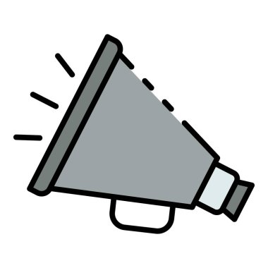 Sinema el hoparlörü renk ana hatları vektörü