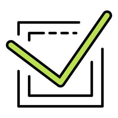 İşaretli oy simgesi renk ana hatlarını kontrol et