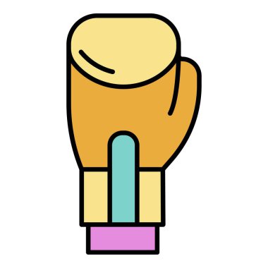 Boks eldiveni renk ana hatları vektörü