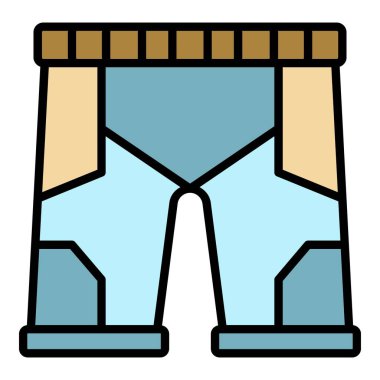 Eskrim şortu simgesi renk dış hat vektörü