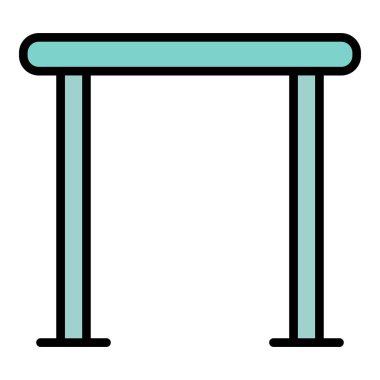 Yatay geçiş çubuğu simgesi renk dış hat vektörü