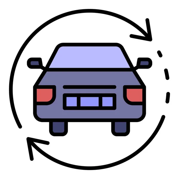 Auto aggiornamento firmware icona colore contorno vettore — Vettoriale Stock