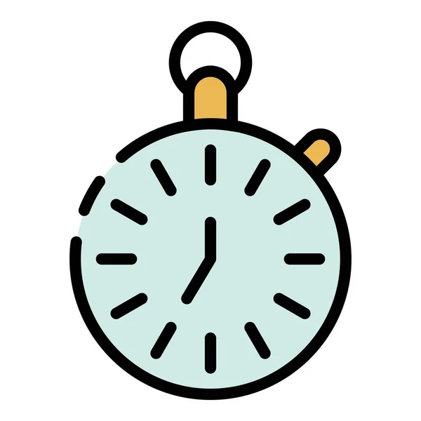 Stopwatch ikona kolor zarys wektor — Wektor stockowy
