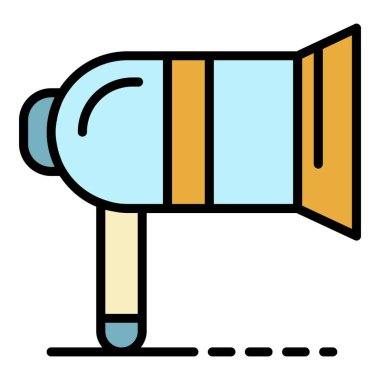 İşe alım megafonu simgesi renk ana hatları vektörü