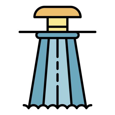 Çoklu su kaydırma simgesi renk ana hatları vektörü