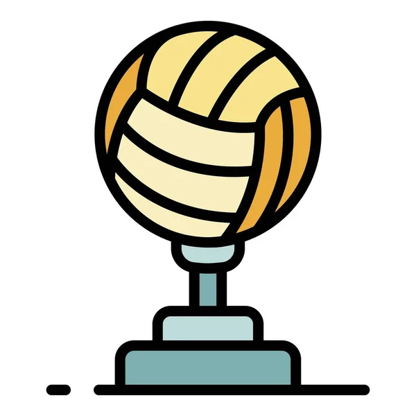 Voleibol taza icono color contorno vector — Vector de stock