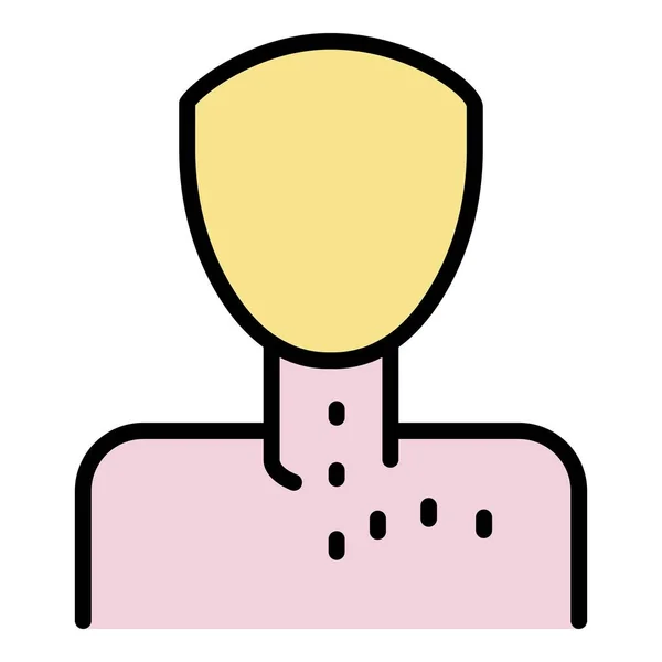 Mite on neck icon color outline vector — Vetor de Stock
