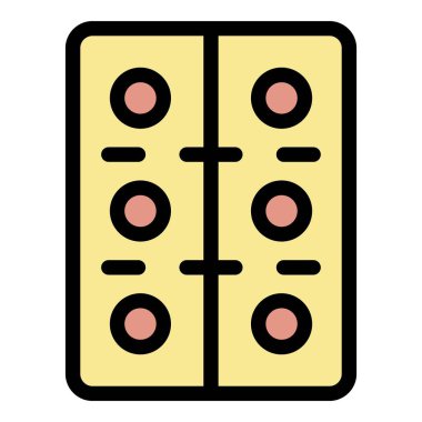 Antibiyotik hapları ikon renk ana hatları vektörü