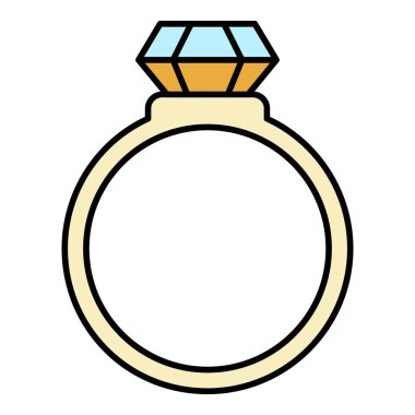 Yakut simgesi renk ana hatlı gümüş halka