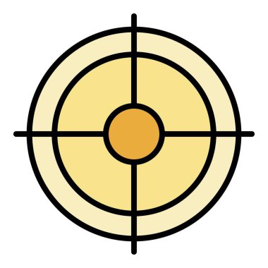 Hedef simge renk ana hatları vektörü vuruluyor