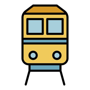 Tren simgesi renk özet vektörüne göre aktar