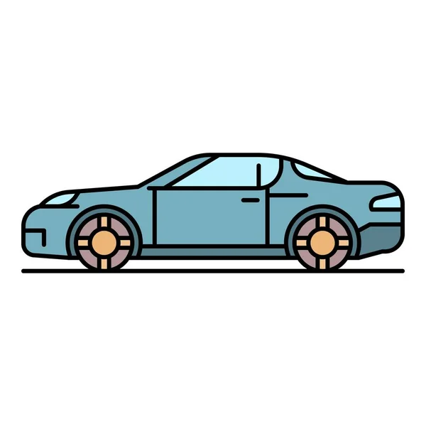 Sport cabriolet icon color outline vector — 스톡 벡터