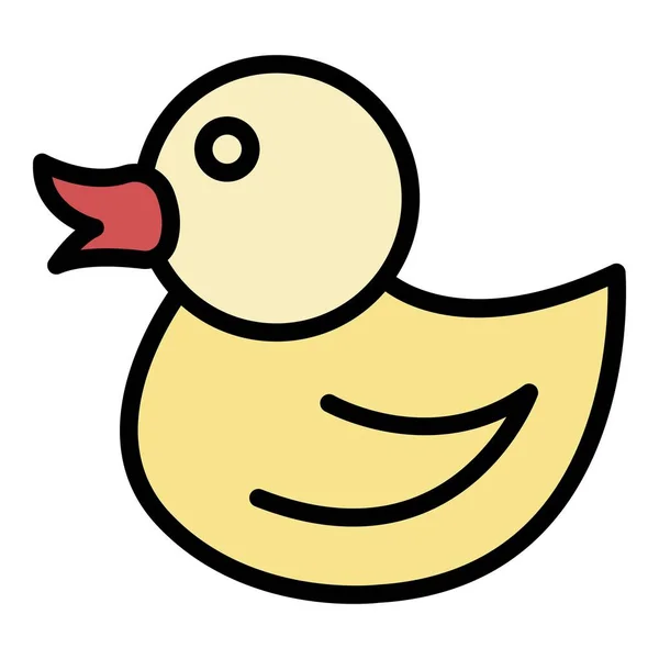 Duck icon color outline vector — Stock Vector