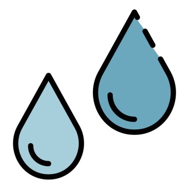 Nem denetim simgesi renk ana hatları vektörü