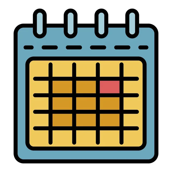 Export calendar icon color outline vector — Stock Vector