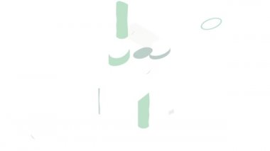 Yeşil kayak pantolonu canlandırması