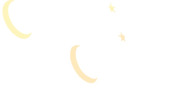 Star en Crescent pictogram animatie — Stockvideo