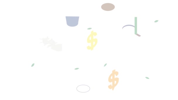 Geld boom pictogram animatie — Stockvideo