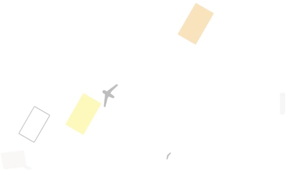 Assine a animação do ícone do avião — Vídeo de Stock
