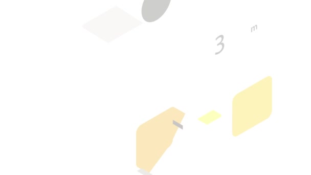 Ruban mesure roulette icône animation