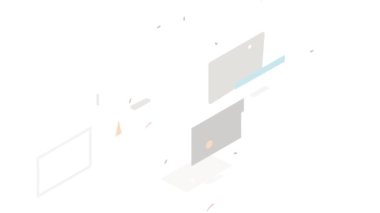 Hız test simgesi canlandırması olan bilgisayar monitörü