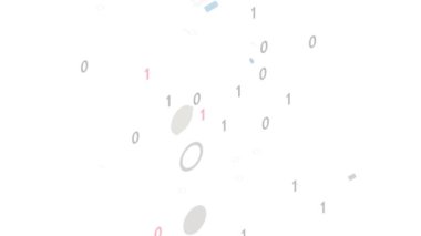 İkili kod ve büyütme cam simgesi canlandırması