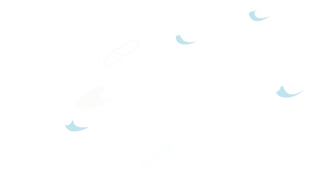 Vatten våg ikon animation — Stockvideo