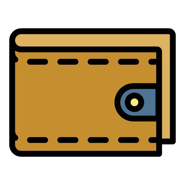 Modern wallet icon color outline vector — Stock Vector