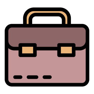 Deri dosya simgesi renk ana hatları vektörü