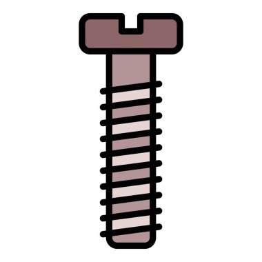 Cıvata simgesi renk dış hat vektörü bağlanıyor