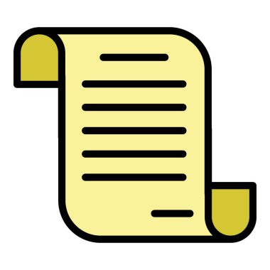 İpotek kredisi anlaşma simgesi renk ana hatları vektörü