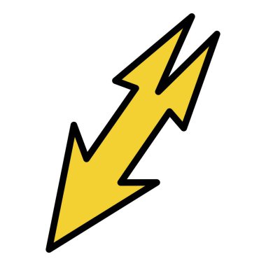 İki kuyruk simgesi renk dış hat vektörüyle ışıklandırma