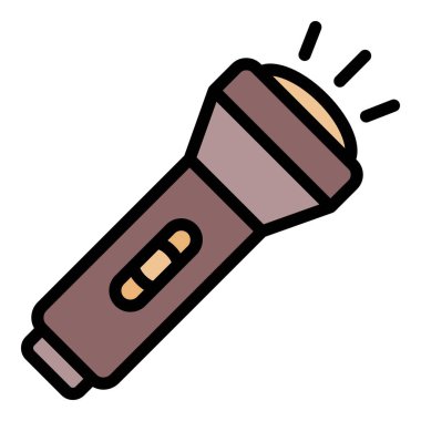 El feneri simgesi renk ana hatları vektörü