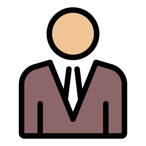 Lawyer avatar icon color outline vector — Stock Vector