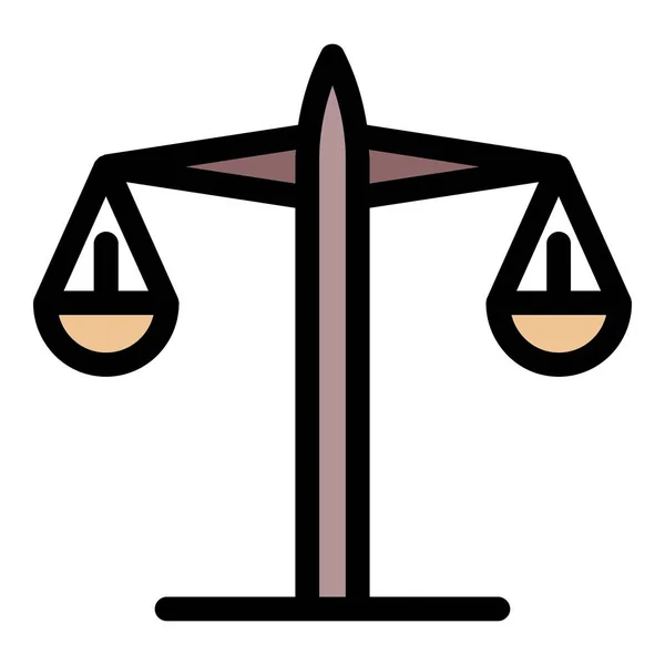 Vektor barvy osnovy ikon vyvážení soudce — Stockový vektor