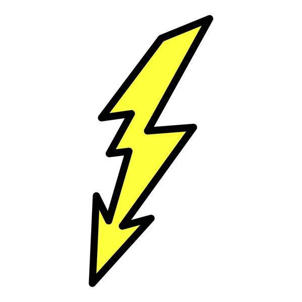 Lightning discharge icon color outline vector — Stock Vector