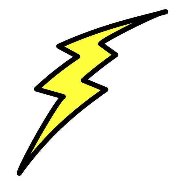 Slanting lightning icon color outline vector — Stockový vektor