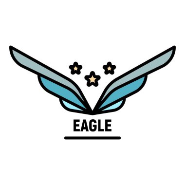 Yıldız kanatları logosu, anahat stili