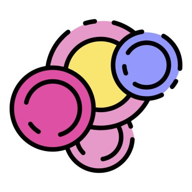 Staphylococcus grup simgesi renk ana hatları vektörü