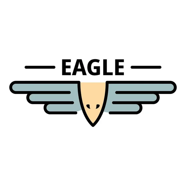 Air Force Eagle logotyp, kontur stil — Stock vektor