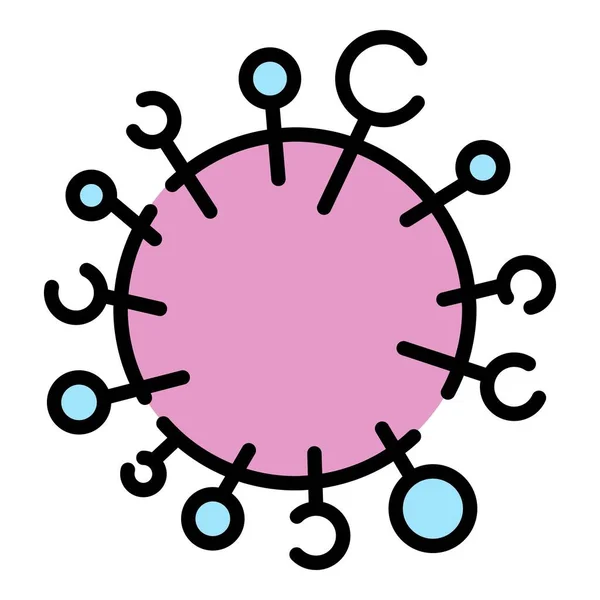 Influvirus ikon färg kontur vektor — Stock vektor