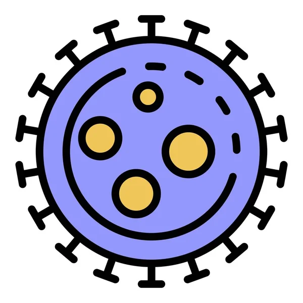 Virus pictogram kleur omtrek vector — Stockvector