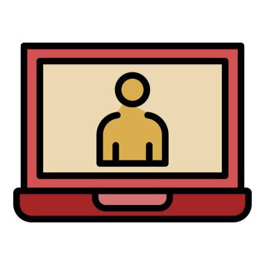 Çevrimiçi hoparlör rengi dış hat vektörü