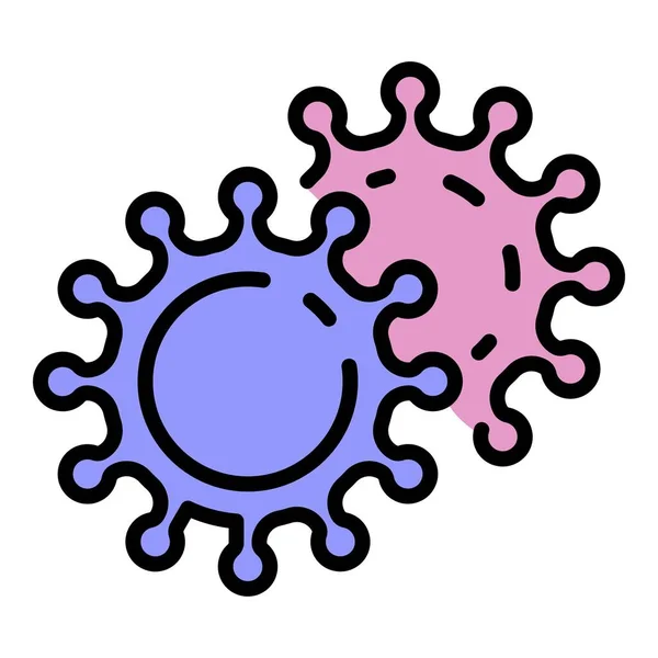 Rinovirus icono color contorno vector — Archivo Imágenes Vectoriales